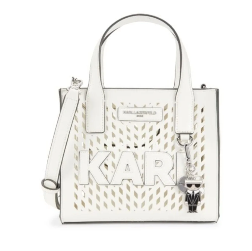 Karl Lagerfeld Nouveau Cutout Satchel Crossbody Bag + Pouch + Dust Bag Nwt ❤ - Picture 3 of 10